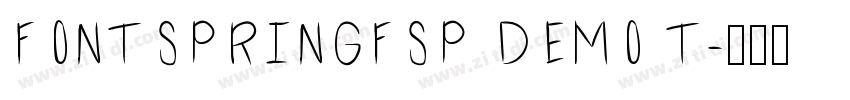 FONTSPRINGFSP DEMO T字体转换